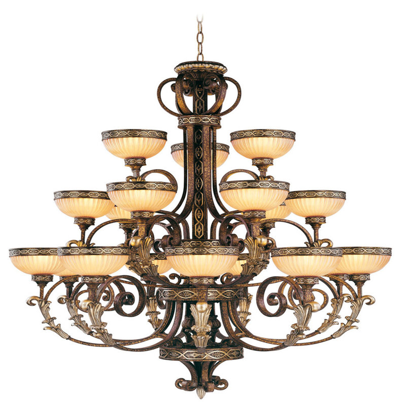 Lighting Lumens 18 - Light Shaded Classic Chandelier | Wayfair